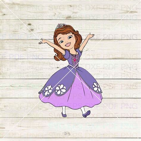 Princess Sofia Sofia The First 001 Svg Dxf Eps Pdf Png Etsy