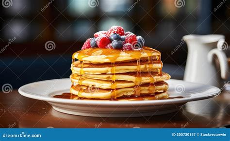 Butter Pile Pancake Food Stock Illustration Illustration Of Toppings