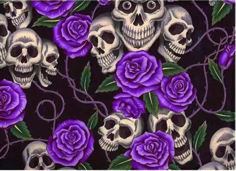Purple Skulls With Images Skulls And Roses Skull Skull Art