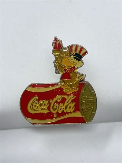 Vintage Coca Cola La Olympics Uncle Sam Eagle Lapel Pin 1984 Soda