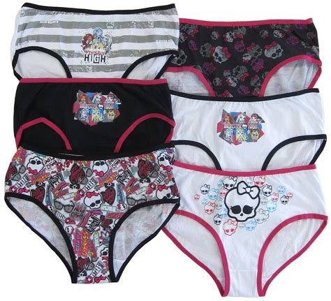 Mattel Girls Monster High 6 Pack Hipster Underwear Walmart Canada