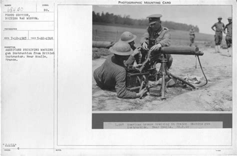 Americans Receiving Machine Gun Instruction From British Instructor