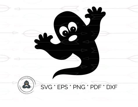 Cute Ghost Svg Halloween Svg And Dxf Cutting Files For Cricut Etsy