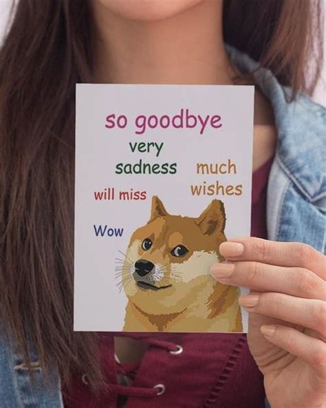 Im making the farewell meme and i just finished the background. Doge Meme Farewell Card Funny Goodbye Card For Dog Lover | Etsy in 2020 | Funny goodbye ...