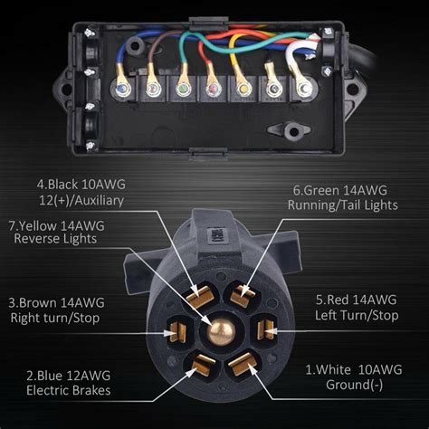 This article explains a 3 way switch wiring diagram and step how to wire three way light switch electrical circuit we have to discuss. MICTUNING Trailer Cord Heavy Duty 7 Way Plug Inline Junction Box waterproof 8 Ft | eBay