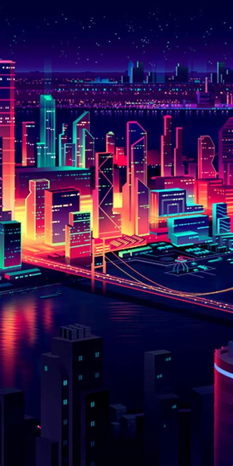 Neon City Phone Wallpapers Wallpaper Cave