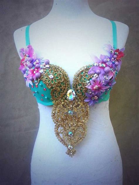 Floral Rave Bra By Euphorictreasures On Etsy 7000 Rave Bra Bra