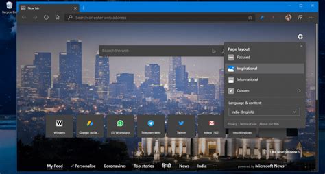How To Do New Tab Page Layout Customization In Microsoft Edge Chromium