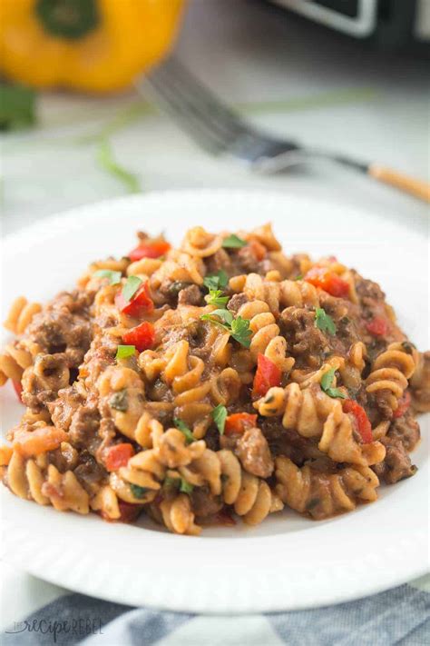 Classic hamburger recipes, plus a few new kids on the block. Healthier Slow Cooker Hamburger Helper