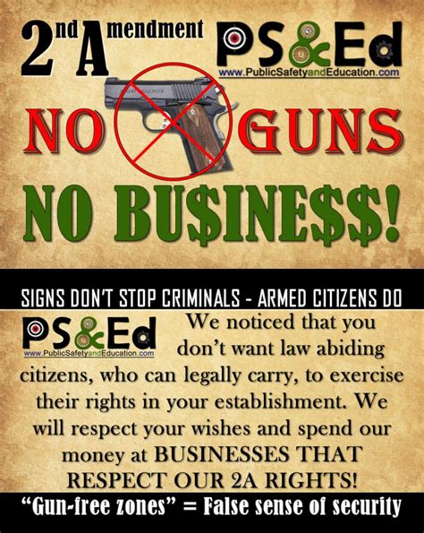 No Guns Allowed Signs Psanded Public Safety And Educationpsanded