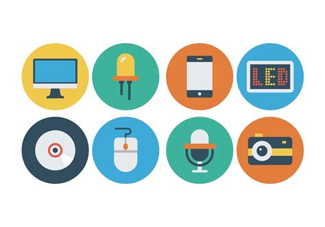 Free Flat Technology Icons Download Free Vector Art Stock Graphics