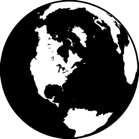 Geosphere atmosphere of earth, earth, globe, atmosphere the best trivia book of geography student author, globe line art, globe, reading, monochrome png. Black And White Globe Clip Art at Clker.com - vector clip ...
