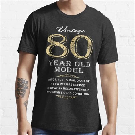80th birthday funny t idea t shirt for sale by hobzymerch redbubble 80th birthday t