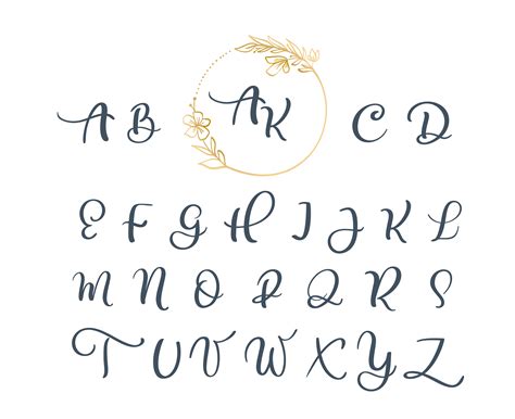 Handwritten Calligraphy Monogram Alphabet 1420897 Vector Art At Vecteezy