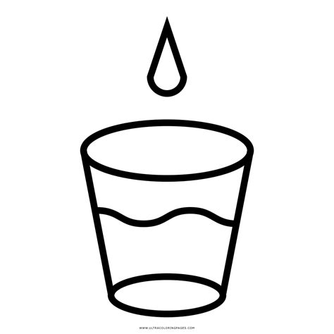 Vaso De Agua Para Colorear Sketch Coloring Page