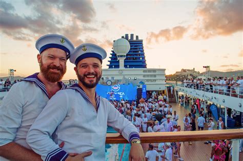 Two Gay Sailor Men Enjoying The European Gay Cruise By Open Sea Cruises