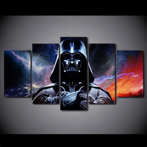 Star Wars On Canvas Canvas Wars Star Wall Decor Movie Prints Colorful