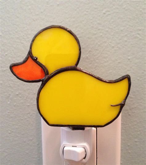 Stained Glass Ducky Night Light Etsy Stained Glass Night Lights