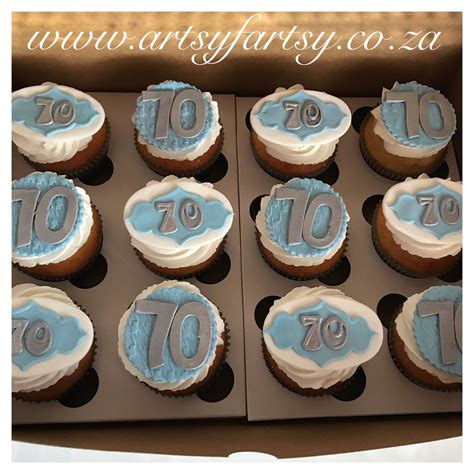 70th Birthday Cupcake 70thbirthdaycupcakes Birthday Cupcakes