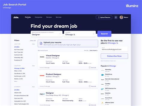 Find Jobs Page Job Portal By Anmol Arora For Illuminz On Dribbble