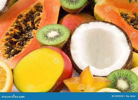 Frutas Tropicales Foto De Archivo Imagen De Fruta Alimento 2459558