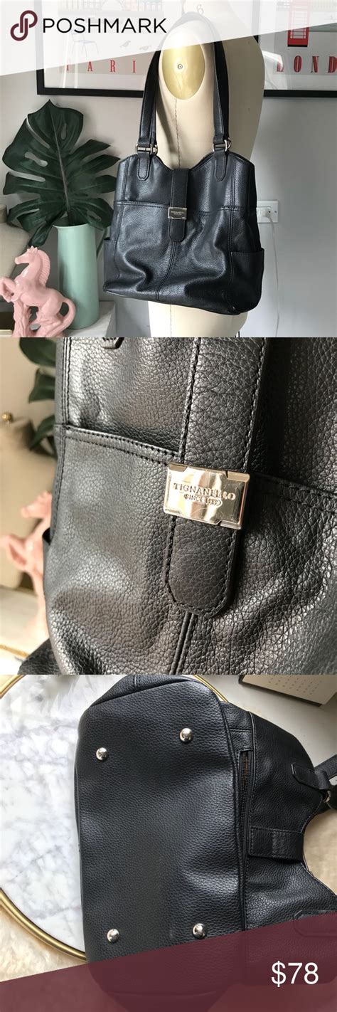 Tignanello Pebbled Leather Shoulder Bag Leather Shoulder Bag