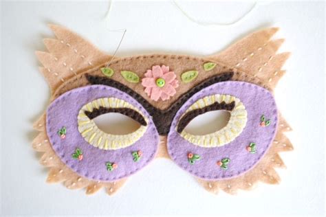 Felt Owl Mask Pattern Perfect For Halloween Or Dress Up Owl Mask