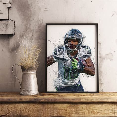 Tyler Lockett Seattle Seahawks Poster Canvas Print Sports Etsy