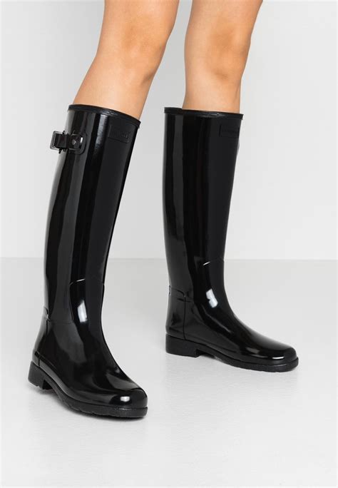 Hunter Original Original Refined Gloss Wellies Black Uk