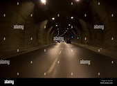 Long exposure Izmir Konak tunnel Turkey with lights, defocused cars and ...