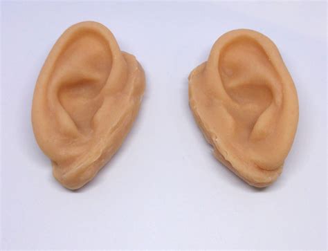 Unpainted Severed Ear Silicone Prop Ruptured Fx