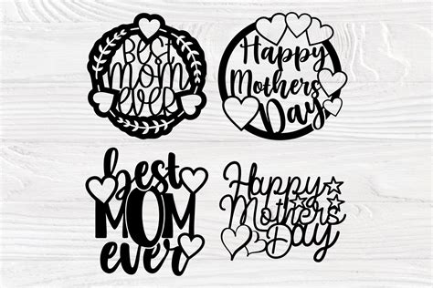 Happy Mothers Day Svg Cake Topper Svg Png Dxf By Tonisartstudio