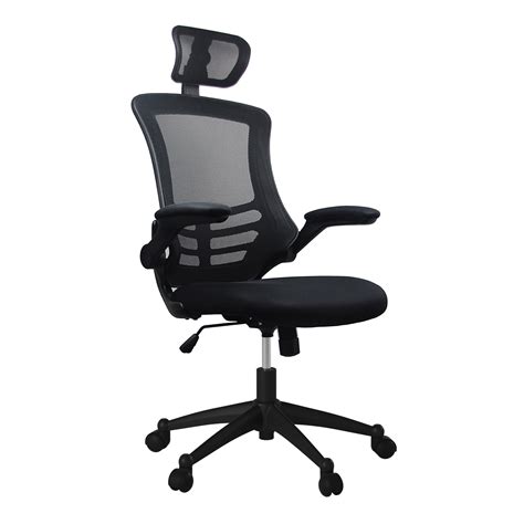 Techni Mobili Executive Mesh Office Chair With Headrest And Lumbar