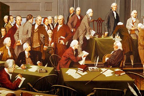 As the president of the second continental congress, john hancock signed first. How well do you know the Declaration of Independence? Take ...