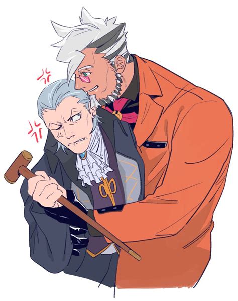 Manfred Von Karma And Damon Gant Ace Attorney And 2 More Drawn By