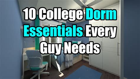 10 college dorm room essentials for guys 2024