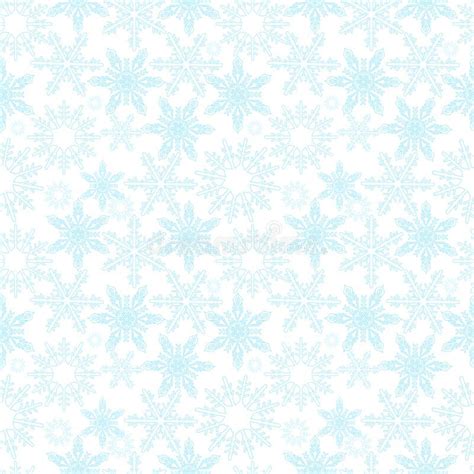 Snowflakes Seamless Pattern New Years Snow Endless Background Winter