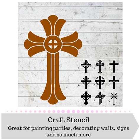 Cross Stencil Religious Stencil Art Stencil Craft