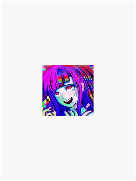 Glitch Glitchcore Mikan Tsumiki Cute Sticker Sticker For Sale By