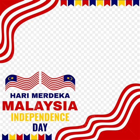 Twibbon Frame Hari Merdeka Malaysia Independence Day With Ribbon