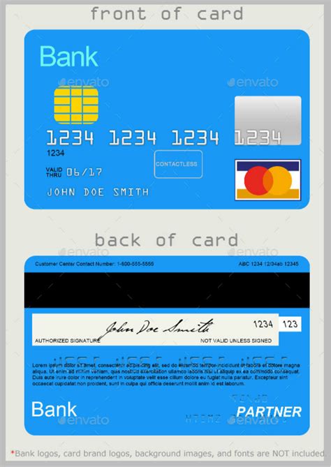 Editable Credit Card Design Template
