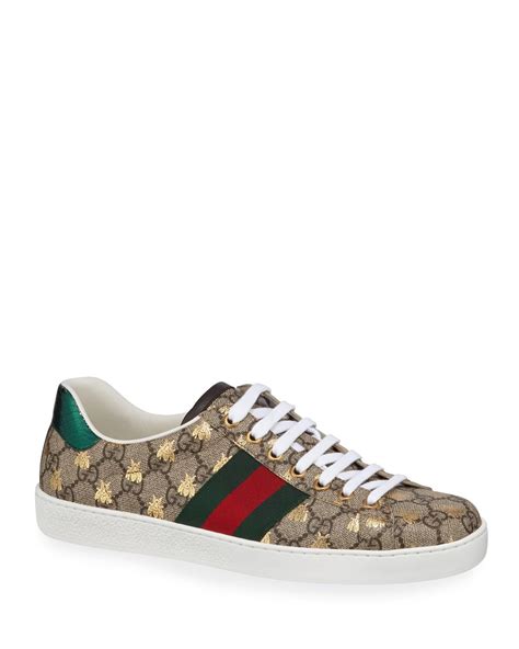 Gucci ace embroidered bee (white). Gucci Men's Ace GG Supreme Bee Sneakers for Men - Lyst