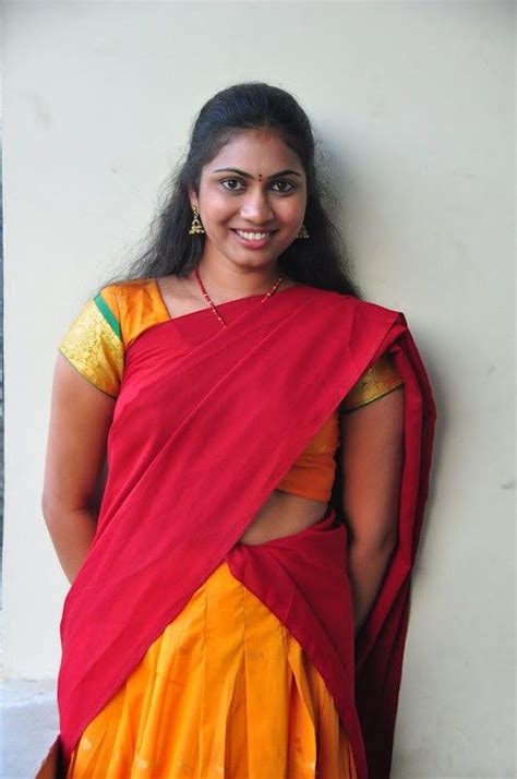 Unsatisfied Chennai Housewife Prity N Beautiful Tamil Girls Saree Half Saree