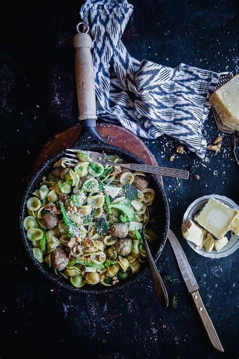 Orecchiette With Sausage Broccoli And French Goat Cheese Pasta And