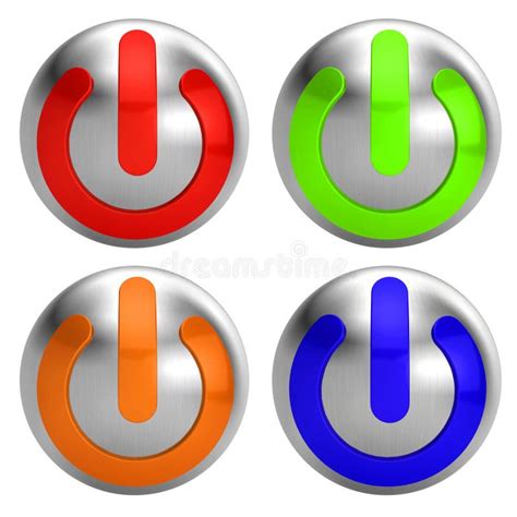 Turn Onoff Button Stock Illustration Illustration Of Grey 7292930