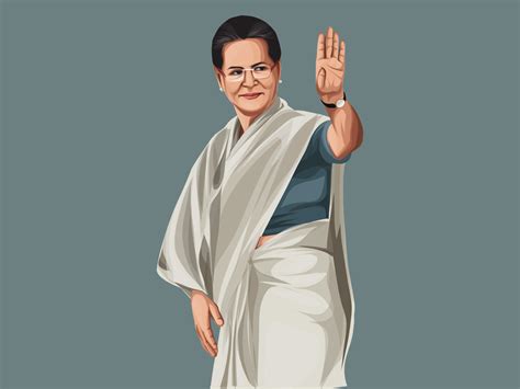 Sonia Gandhi Vector Illustration By Let S Vectorize On Dribbble