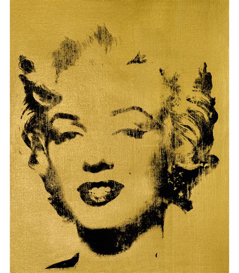 Stampa Giclée Su Tela Andy Warhol Gold Marilyn