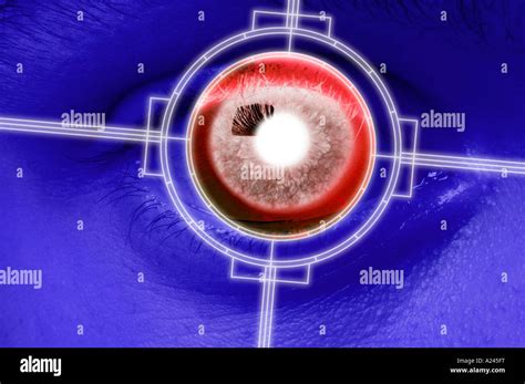 Close Up Scan Of Eyeball Stock Photo Alamy