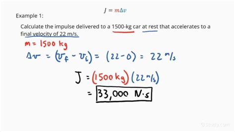 Calculating The Impulse Delivered To An Object Physics