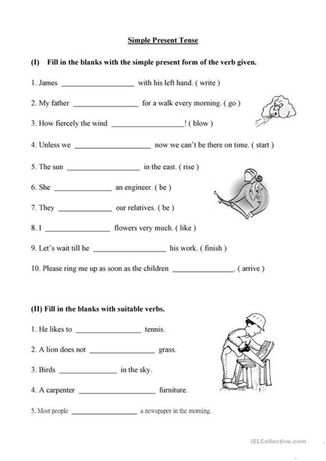 Simple Present Tense English Esl Worksheets — Db